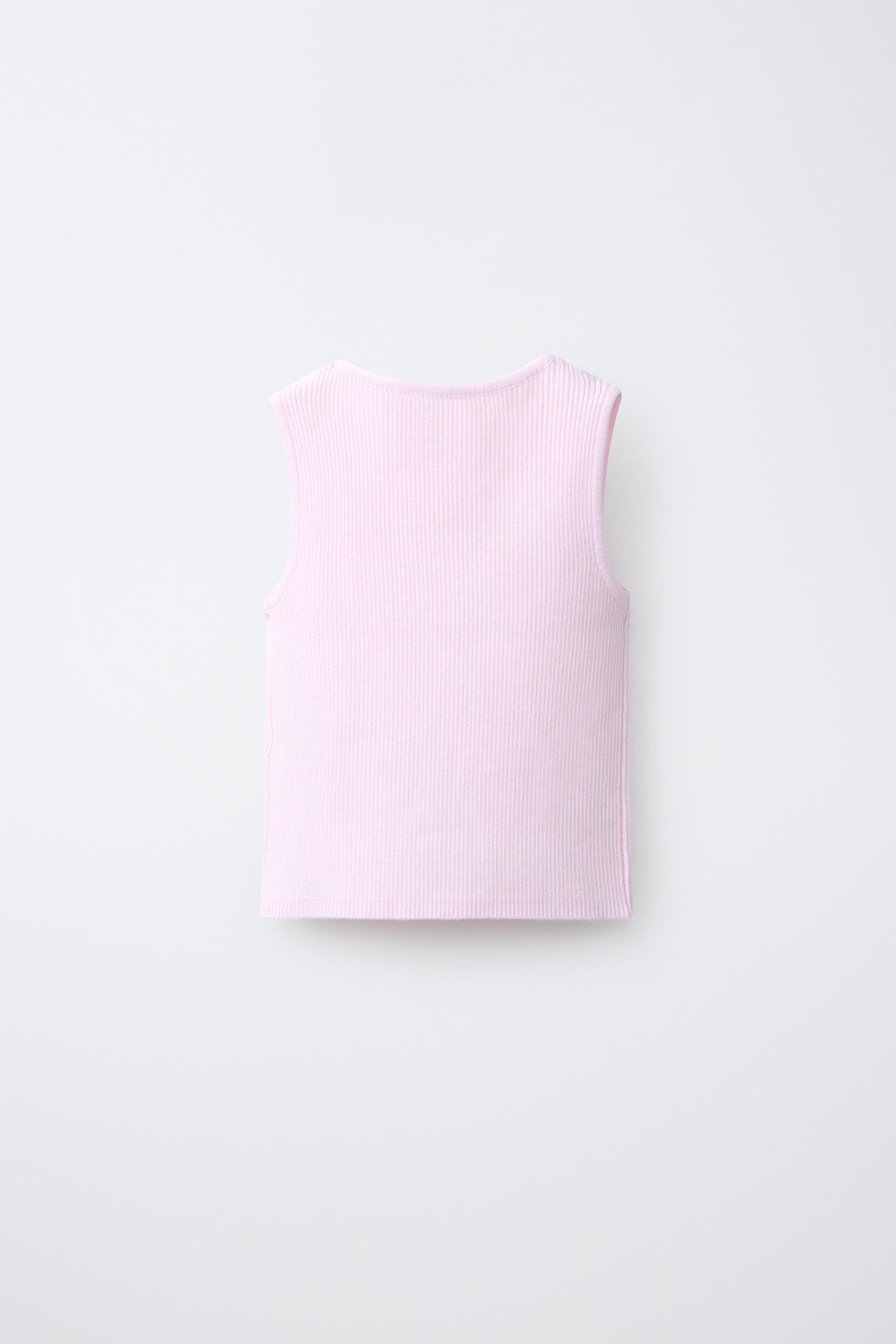 RIBBED KNIT RUCHED TOP